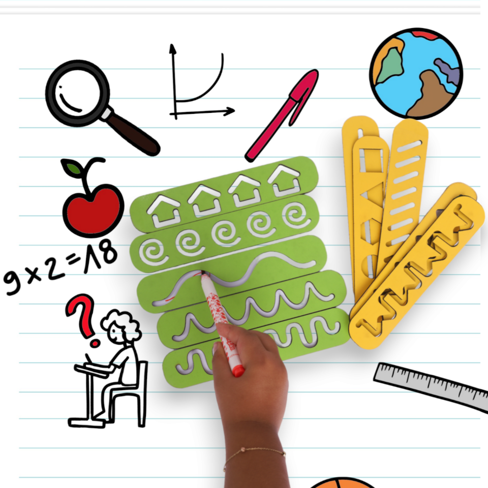 Çocuklar İçin Montessori çizim seti, Montessori cetvel Seti, Eğitici çizim seti, Ahşap Şablon Seti, Okul Öncesi Eğitim Seti