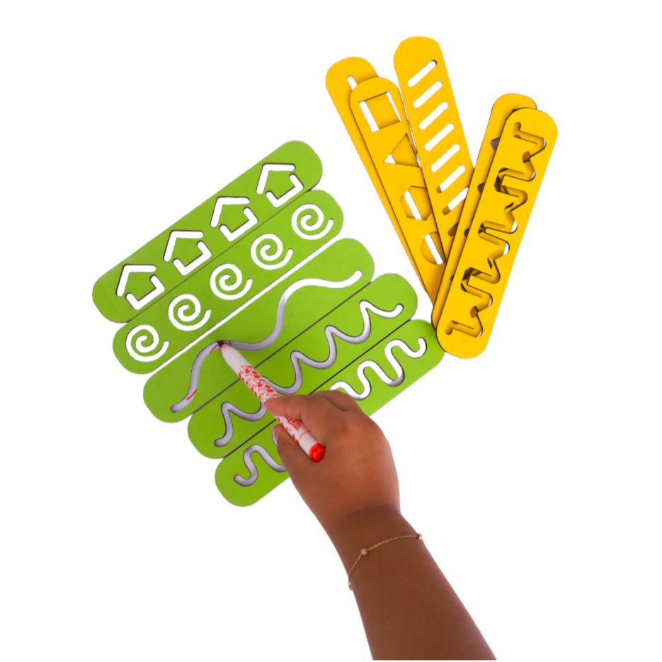 Çocuklar İçin Montessori çizim seti, Montessori cetvel Seti, Eğitici çizim seti, Ahşap Şablon Seti, Okul Öncesi Eğitim Seti
