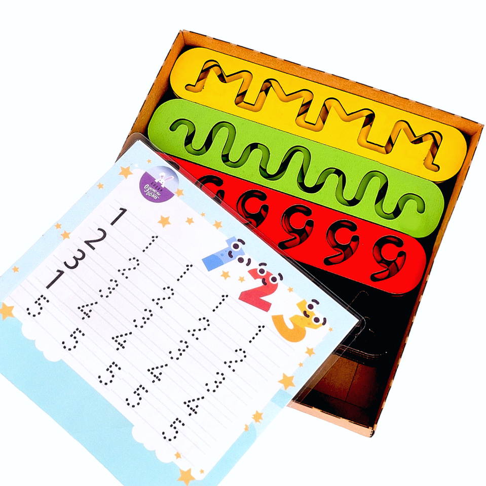 Çocuklar İçin Montessori çizim seti, Montessori cetvel Seti, Eğitici çizim seti, Ahşap Şablon Seti, Okul Öncesi Eğitim Seti