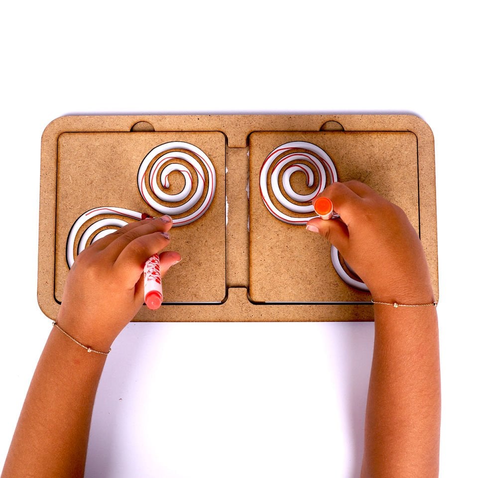 Montessori Ahşap SPRİAL İzleme Tahtası