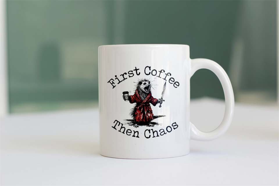 CBT First Coffe Then Choas Baskılı Kupa