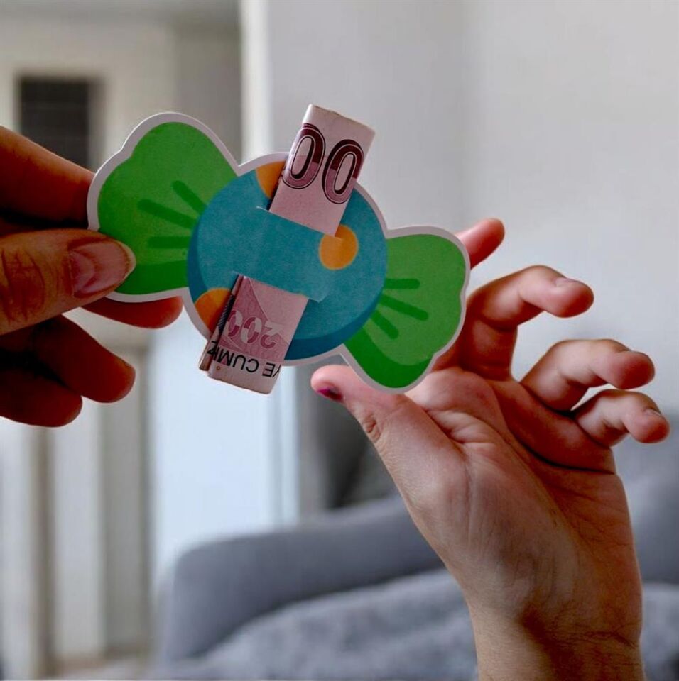 CBT İki Renkli Şeker Bayram Harçlık Kartı 10 Adet