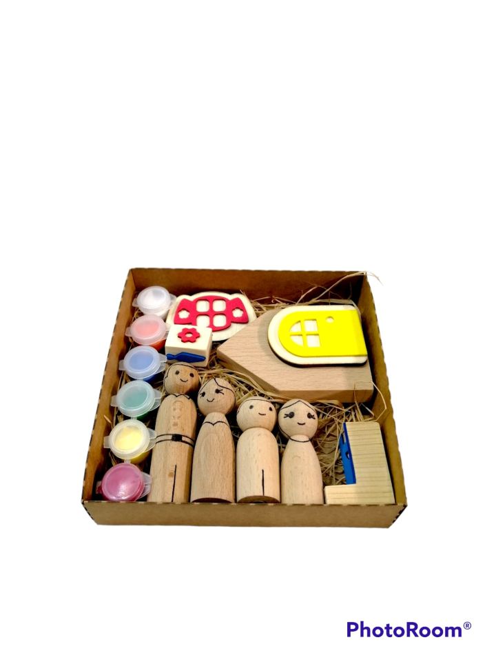 Peg Ailesi El Sanatları Setleri, Çocuk Boyama Seti, Montessori Oyuncakları, Çocuk Aktiviteleri