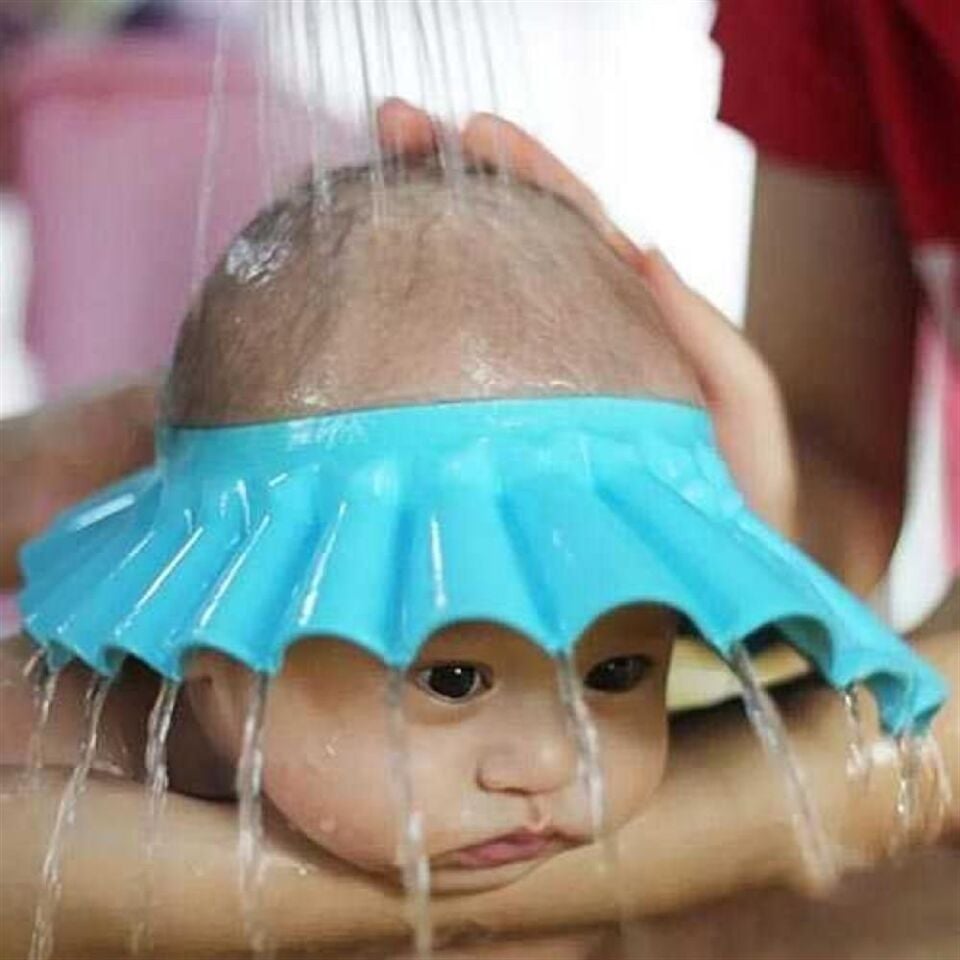 Bebek Banyo Şapkası Pembe-Mavi