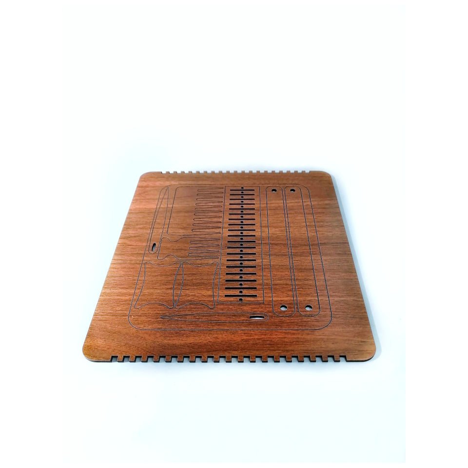 20 Kanallı Ahşap Eğitim Dokuma Tezgahı - 30cm X 20cm