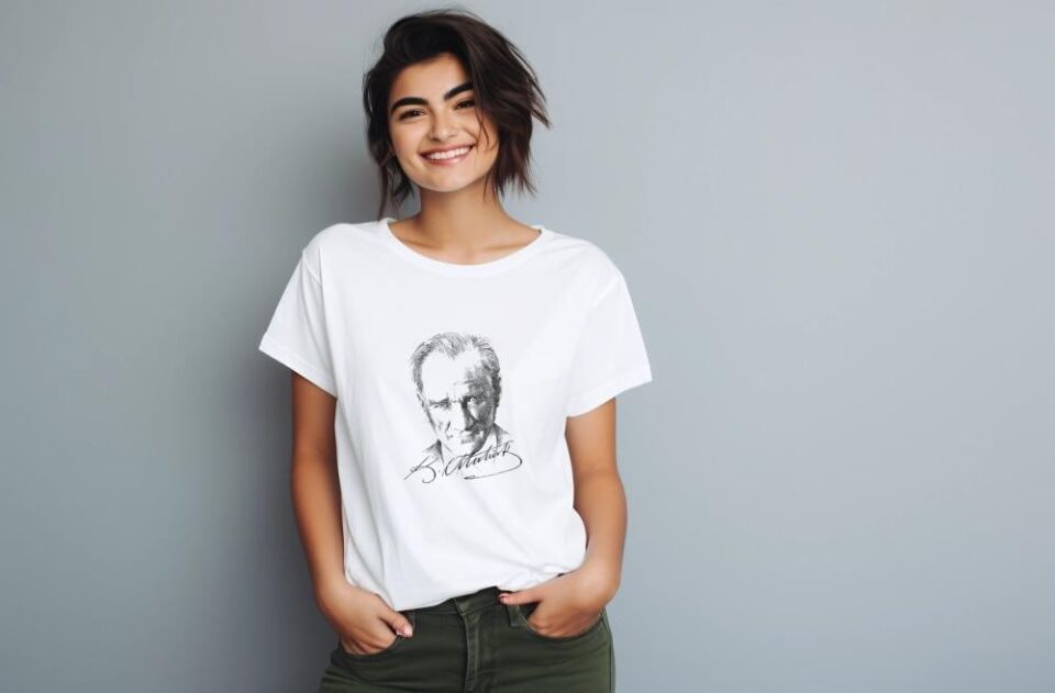 Atatürk resimli tshirt
