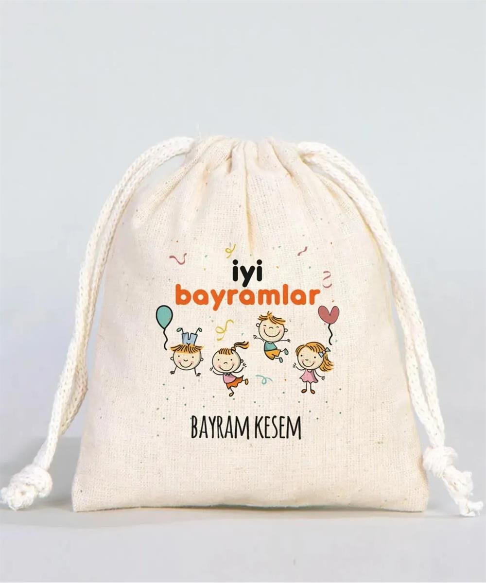 bayram kesem baskılı bayram çocuk para kesesi