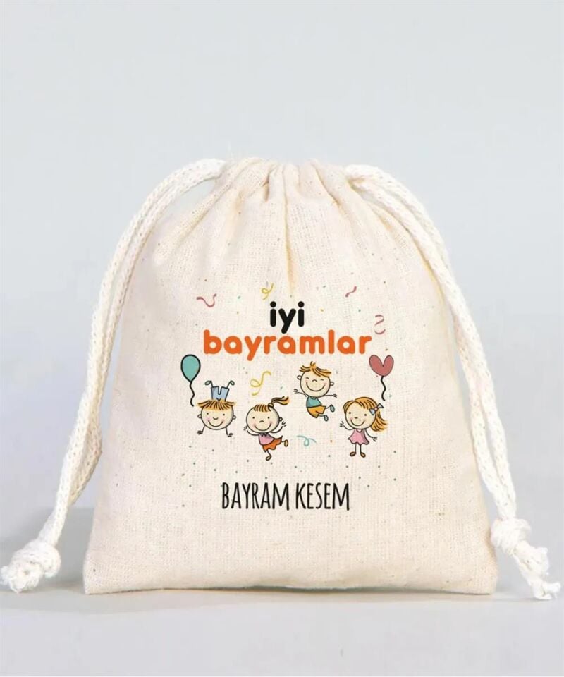 bayram kesem baskılı bayram çocuk para kesesi