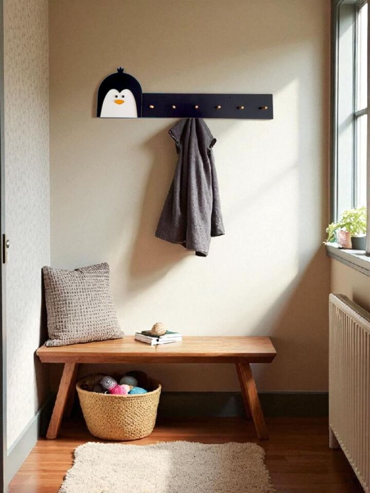 Penguen Detaylı Tasarım Askı