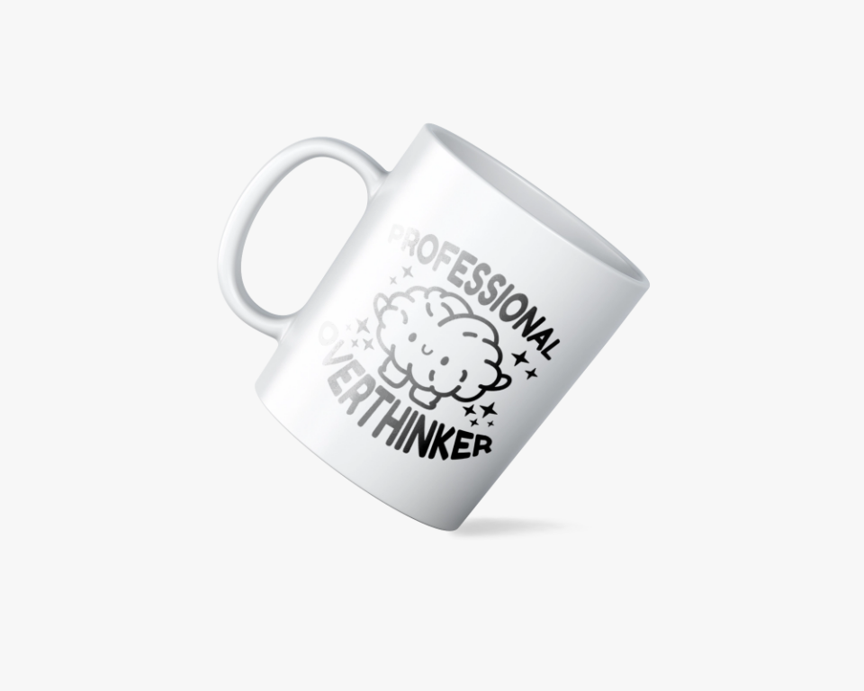 CBT Overthinker Baskılı Tasarım Kupa
