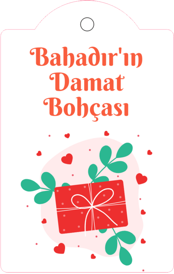 CBT İsme Özel Damat Bohçası Kartı 10 Adet
