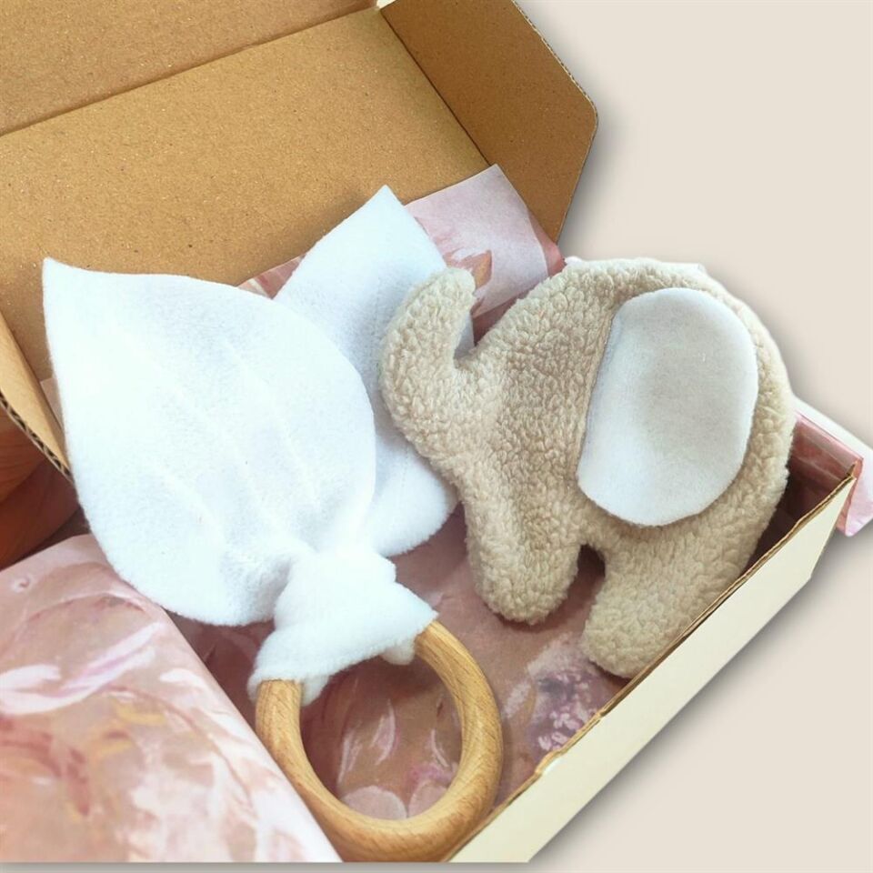 Bebek Fil Dişlik Bej Set