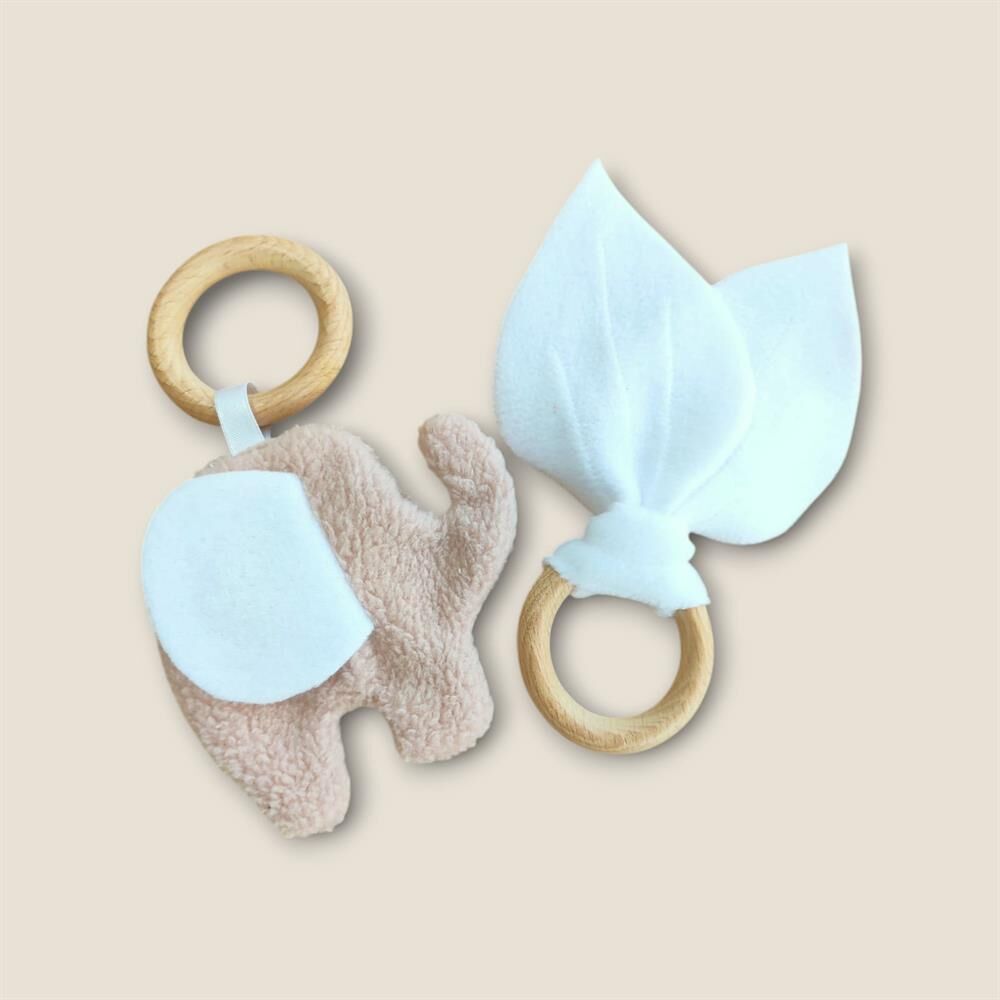 Bebek Fil Dişlik Bej Set