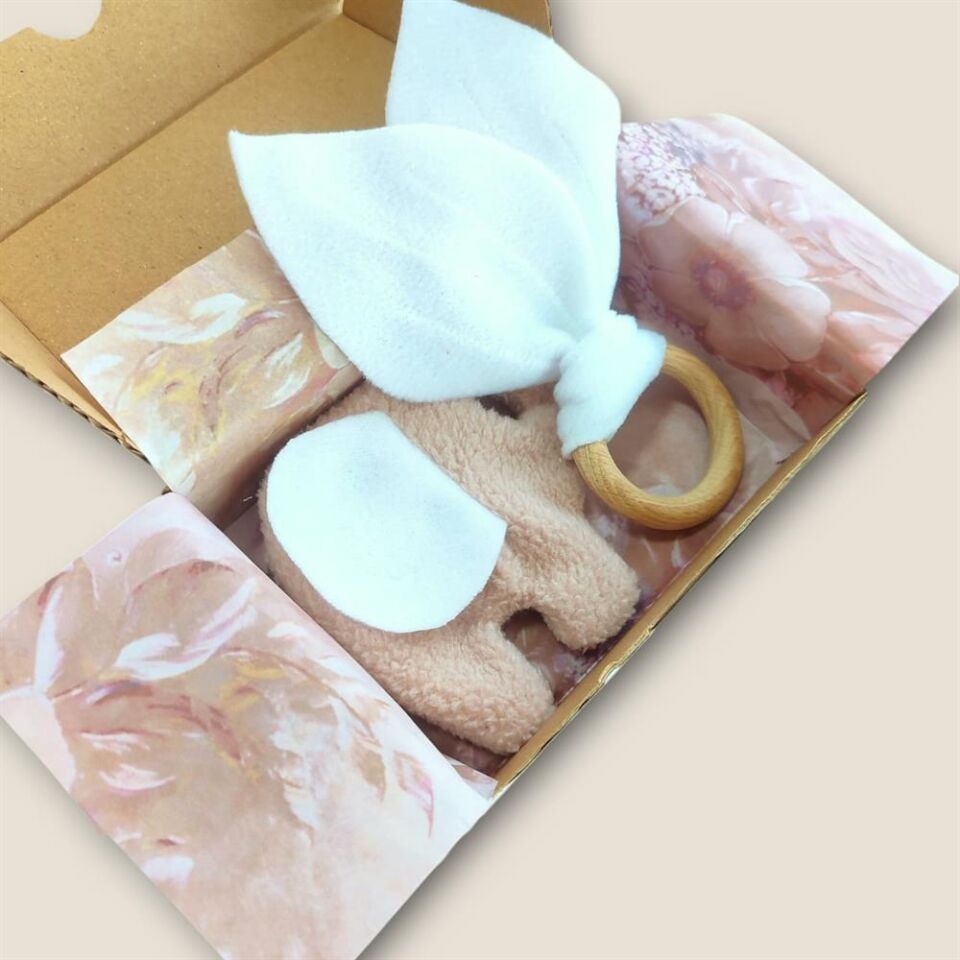 Bebek Fil Dişlik Bej Set