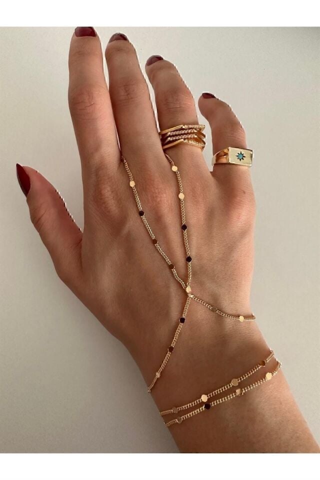 Altın Renk Sf Ezme Zincir Gold Pullu Ince Zincir Çelik Şahmeran