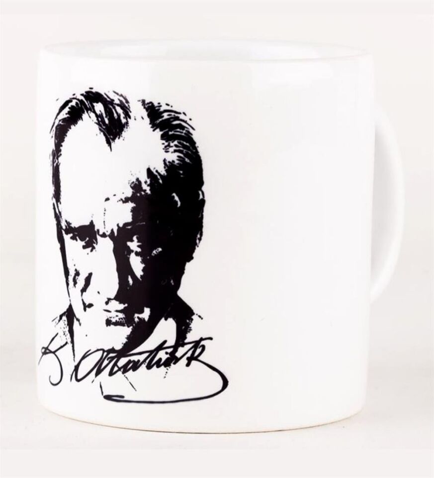 Atatürk Baskılı Beyaz Kupa