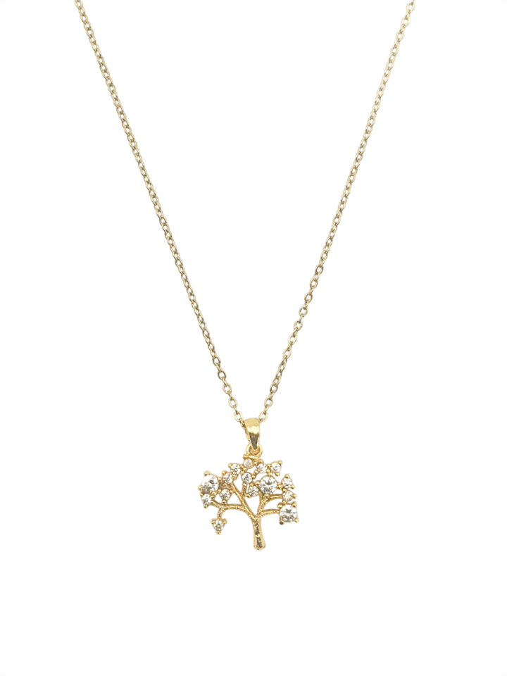 Çelik Kolye Gold 45Cm Ağaç