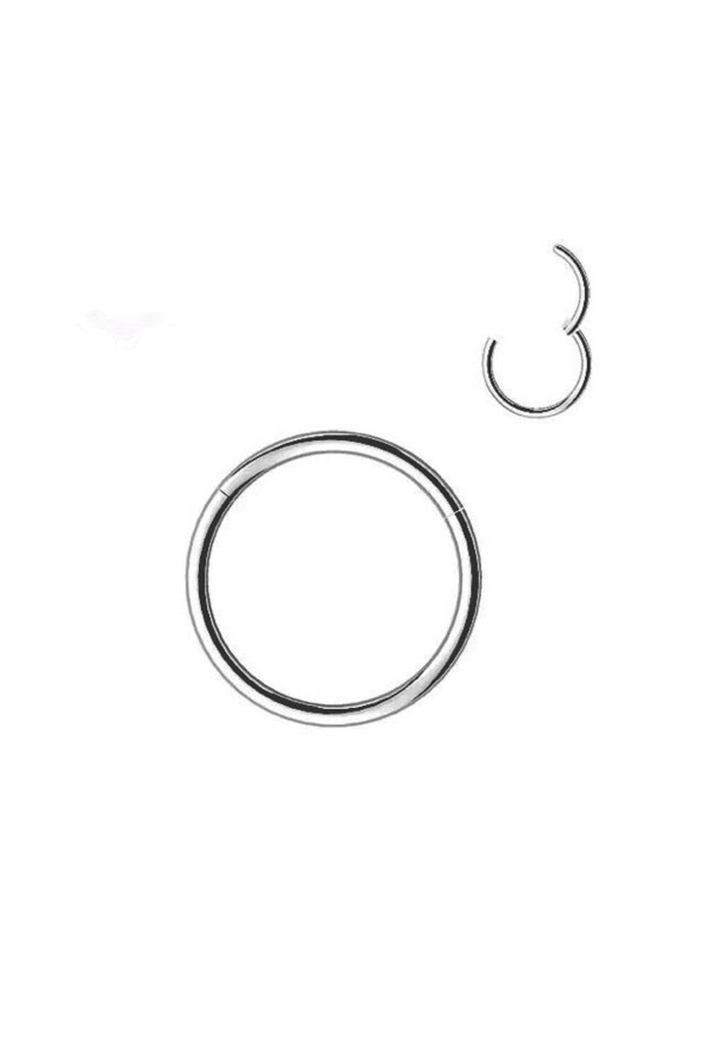 Gümüş Renk Paslanmaz Kararmaz Cerrahi Çelik Tam Halka Kıkırdak Tragus Helix Çelik Piercing