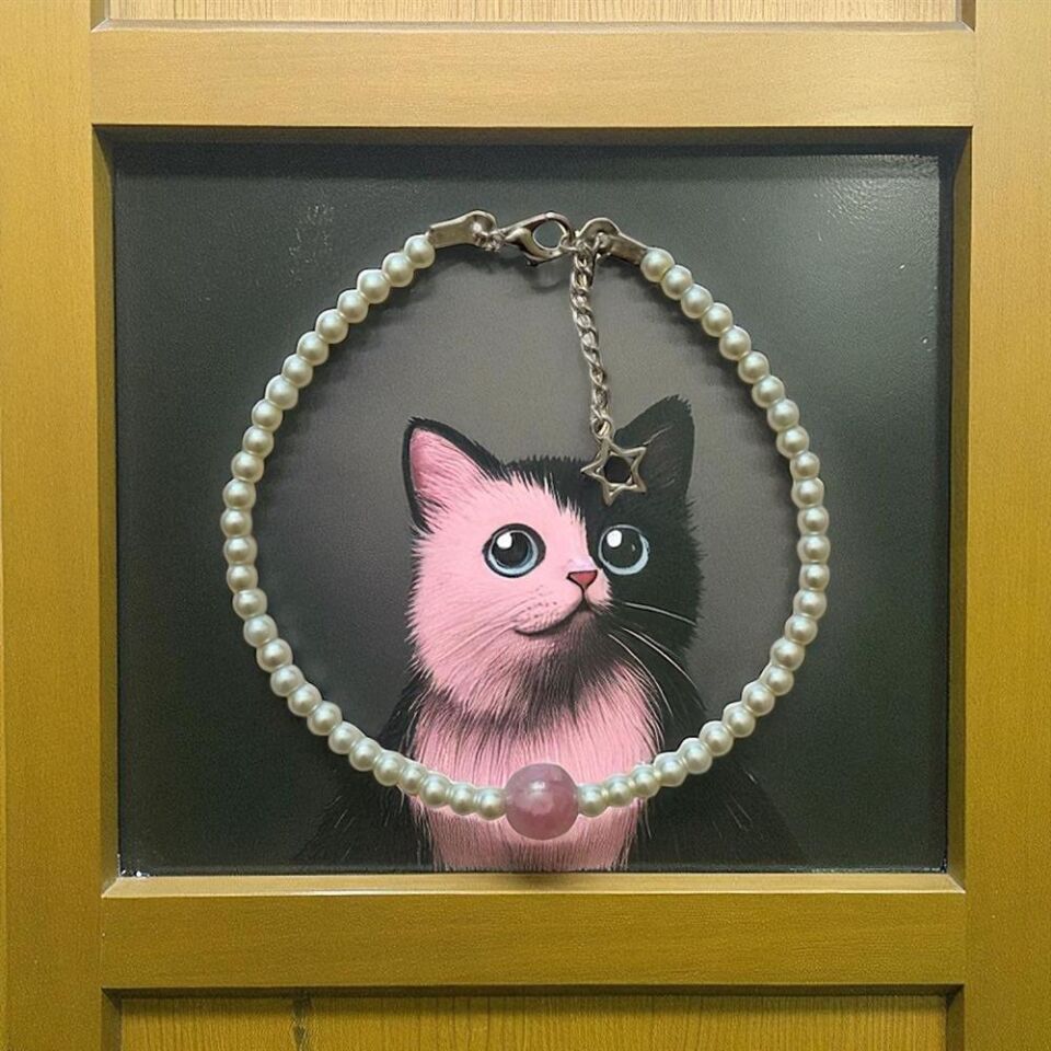 İncili Tasarım Kedi Tasması