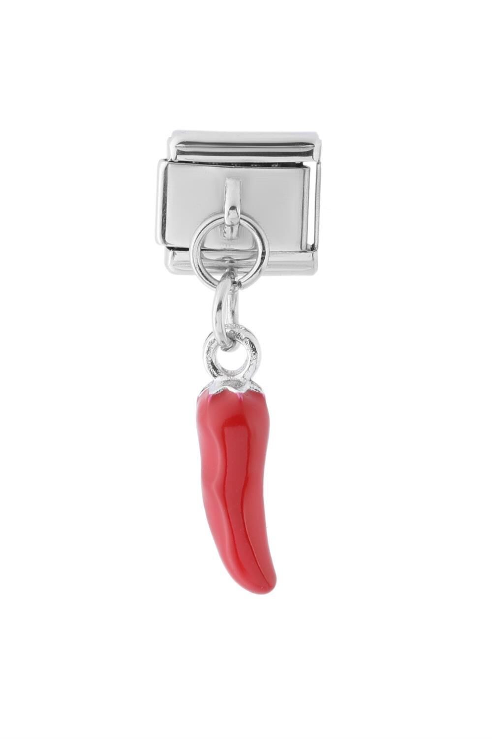 GÜMÜŞ KIRMIZI BİBER ÇELİK CHARM